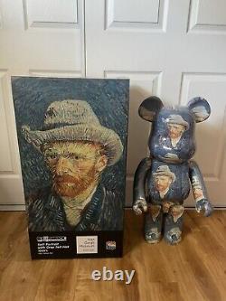 1000%Medicom Bearbrick Vincent Van Gogh Museum Self-Portrait Grey Hat Be@rbrick