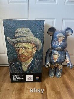 1000%Medicom Bearbrick Vincent Van Gogh Museum Self-Portrait Grey Hat Be@rbrick