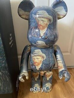 1000%Medicom Bearbrick Vincent Van Gogh Museum Self-Portrait Grey Hat Be@rbrick