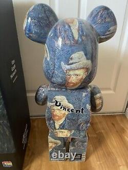 1000%Medicom Bearbrick Vincent Van Gogh Museum Self-Portrait Grey Hat Be@rbrick