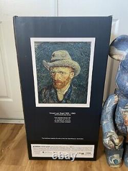 1000%Medicom Bearbrick Vincent Van Gogh Museum Self-Portrait Grey Hat Be@rbrick