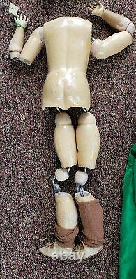 1911 Antique German Karl Hartmann Bisque Head Doll Jointed Body 25 Socks Shoes