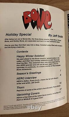 1993 Hero Premiere Edition Bone Holiday Special Jeff Smith Comic Book VF