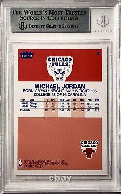 1996-97 Fleer Decade Of Excellence MICHAEL JORDAN RC Rookie Card #4 BGS 9 MINT