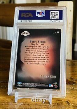 1997 Fleer Sports Illustrated Barry Bonds card Extra Edition /500 PSA 8