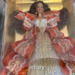 1997 Mattel Barbie Doll Happy Holidays Special Edition Brunette GOLD Edition