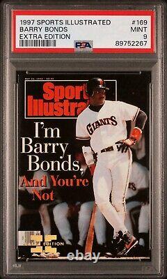 1997 Sports Illustrated #169 Barry Bonds /500 Graded PSA 9 Pop 7, None Higher