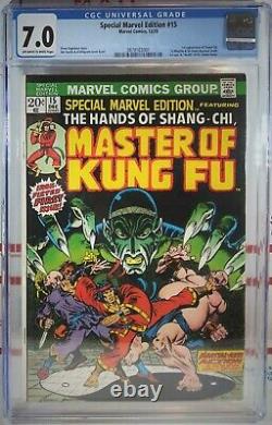 1st SHANG-CHI? CGC 7.0 SPECIAL MARVEL EDITION #15 MASTER OF KUNG FU 1973
