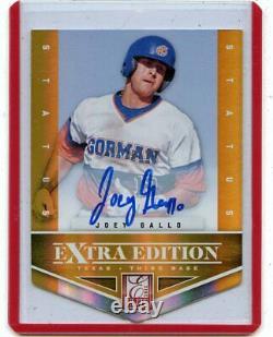 2012 Elite Extra Edition #131 Joey Gallo Auto Orange Status Rc #10/10, Rangers