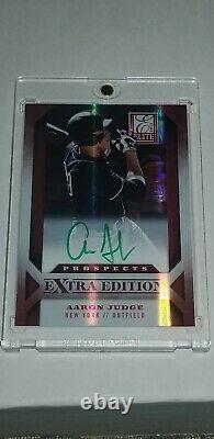 2013 Elite Extra Edition #122 Aaron Judge On Card Autograph Auto 08/10 Green