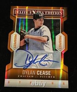 2014 ELITE EXTRA EDITION DYLAN CEASE DIE-CUT ORANGE STATUS AUTO RC #'d 05/10