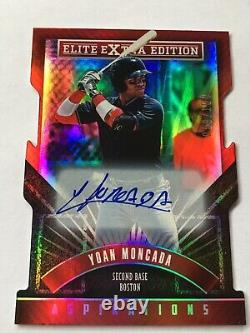 2015 Elite Extra Edition Yoan Moncada Aspirations Die Cut Auto /100 RC