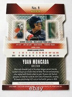 2015 Elite Extra Edition Yoan Moncada Aspirations Die Cut Auto /100 RC