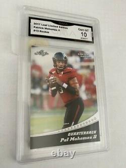 2017 Leaf Limited Edition Patrick Mahomes Special Release Rookie Gma 10 Gem Mint