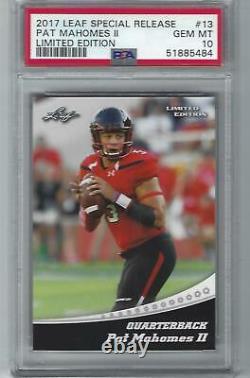 2017 Leaf Limited Edition Patrick Mahomes Special Release Rookie Psa 10 Pop 48
