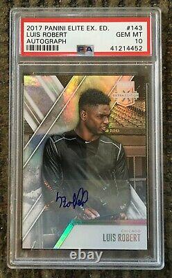 2017 Panini Elite EX ED. LUIS ROBERT. PSA GEM MINT 10. AUTOGRAPHED! RARE