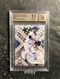 2018 Elite Extra Edition 1/1 Gold Genesis Cabrera BGS 9.5/10 Auto ONE Of ONE