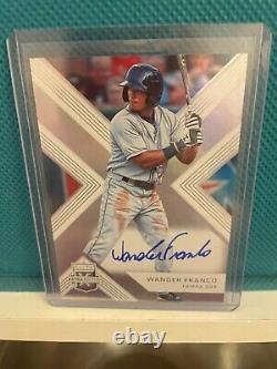 2018 Elite Extra Edition Wander Franco #67 Autographed Rookie Card Rays