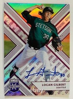 2018 Panini Elite Extra Edition Logan Gilbert Purple Refractor #6/50 Beauty