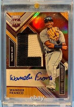 2018 Panini Elite Extra Edition Wander Franco Patch Auto 16/25 #1 Propect in MLB