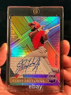 2019 Panini Elite Extra Edition RANDY AROZARENA AUTO ASPERATIONS RC #99 SP #/100