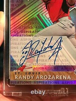 2019 Panini Elite Extra Edition RANDY AROZARENA AUTO ASPERATIONS RC #99 SP #/100