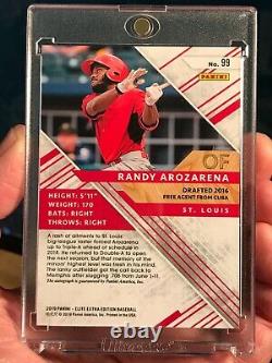 2019 Panini Elite Extra Edition RANDY AROZARENA AUTO ASPERATIONS RC #99 SP #/100