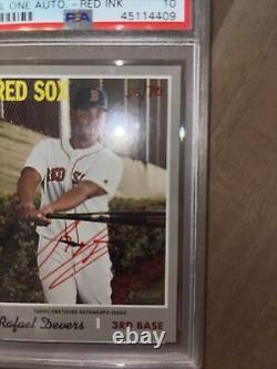 2019 Topps Heritage High Number Rafael Devers Real One Red Ink Auto 56/70