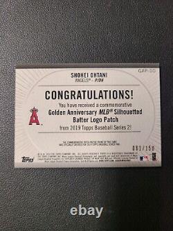2019 Topps MLB Logo Golden Anniversary Shohei Ohtani GAP-SO #/150