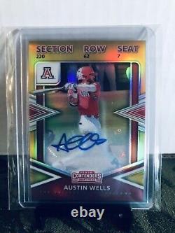 2020 Elite Extra Edition GOLD College Ticket Austin Wells Autograph #/10 Yankees