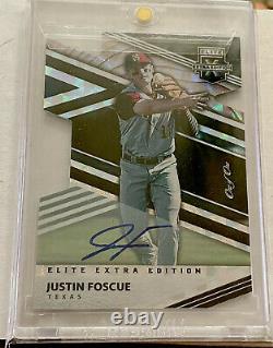 2020 Elite Extra Edition Justin Foscue Black Die Cut True 1/1 Auto Prospect Rc