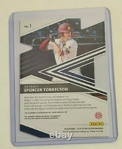 2020 Elite Extra Edition SPENCER TORKELSON Status Die-Cut Auto /26 Tigers #1 Pic