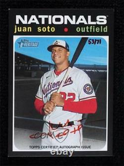 2020 Heritage High Number Real One Special Edition Red Ink /71 Juan Soto Auto