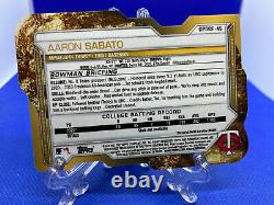 2021 Bowman 1st Edition Aaron Sabato Prospector's Special Gold Die Cut #27/49
