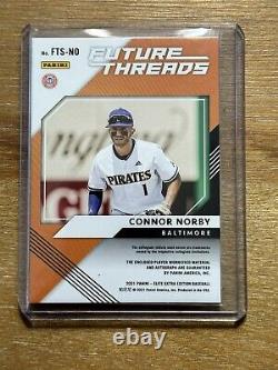 2021 Elite Extra Edition Connor Norby #3/5 Auto Patch Rookie Rc