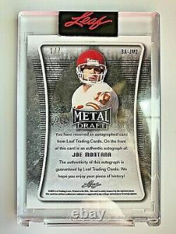 2021 Leaf Special Edition Metal Green #JM2 Joe Montana Autograph #1/7 SEALED