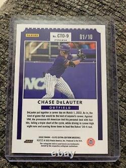 2022 Elite Extra Edition College Ticket Optic Gold #9 Chase DeLauter 01/10