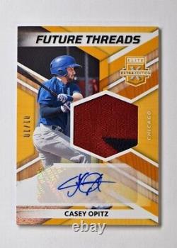 2022 Elite Extra Edition Future Threads Auto Relic Gold #FTS-CO Casey Opitz 1/10