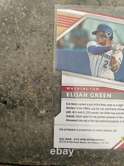 2022 Elite Extra Edition Status Die-Cut Signatures Auto #5 Elijah Green 1/21