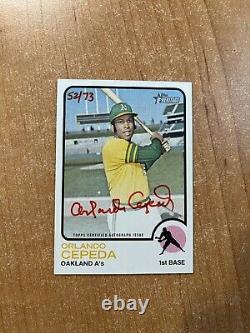 2022 Topps Heritage Orlando Cepeda Red Ink Real One Special Edition Auto /73