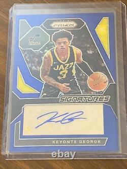 2023-24 Panini Prizm Keyonte George AUTO #41/49 Blue Prizm Rookie RC Jazz