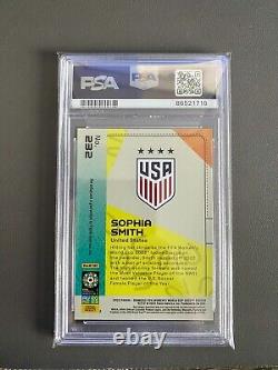 2023 Donruss FIFA Womens World Cup Sophia Smith Auto Gold 10/10 PSA 10 Pop 1 USA