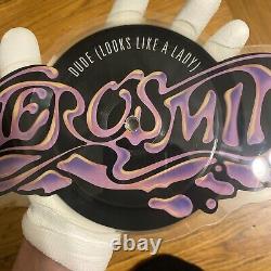 AEROSMITH Dude Looks Like A Lady 1986 UK SHAPED VINYL PICTURE DISC