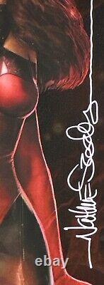 AVENGERS #1 Virgin Variant Cover And Signed By Nathan Szerdy. Cool Logo