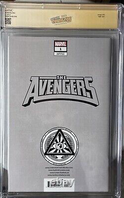 AVENGERS #1 Virgin Variant Cover And Signed By Nathan Szerdy. Cool Logo
