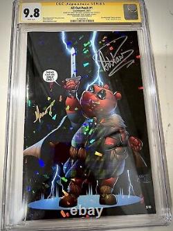 All Out Pooh #1 CGC SS 9.8 2021 Signed Marat Mychaels, Adrian Paul, Lmtd 9/10