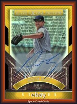 Austin Riley 2015 Panini Elite Extra Edition -Status Gold die-cuts /5 auto