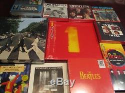 BEATLES Abbey Road DELUXE EDITION + 45 BOX SINGLES & USA CD'S + T-SHIRTS + BONUS