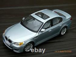 BMW M5 E60 118 V10 Last Aspirated Toy Car Individual Aventurine Silver Metallic