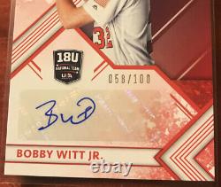 BOBBY WITT JR AUTO RC 2018 Elite Extra Ed 18U Autograph RED? #058/100? Royals